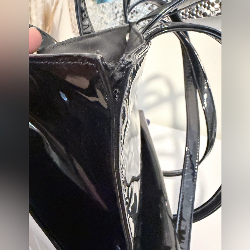 AUTHENTIC Telfar Patent Leather Black Shopper Bag - Picture 5 of 5